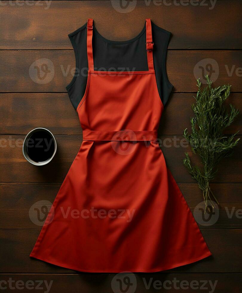 AI generated AI Generated Stylish Adjustable Cooking aprons for men and women photo