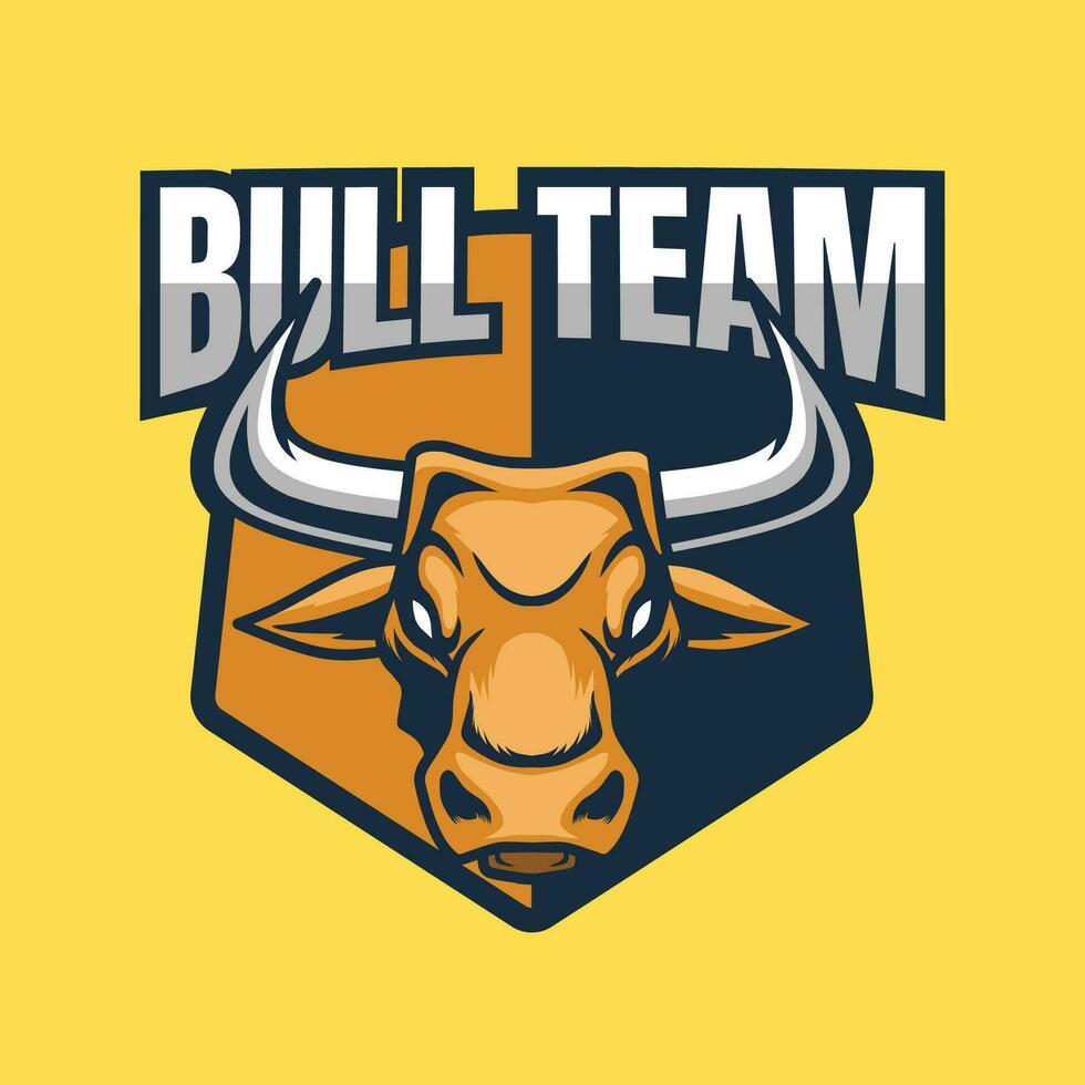 bull team vector logo template