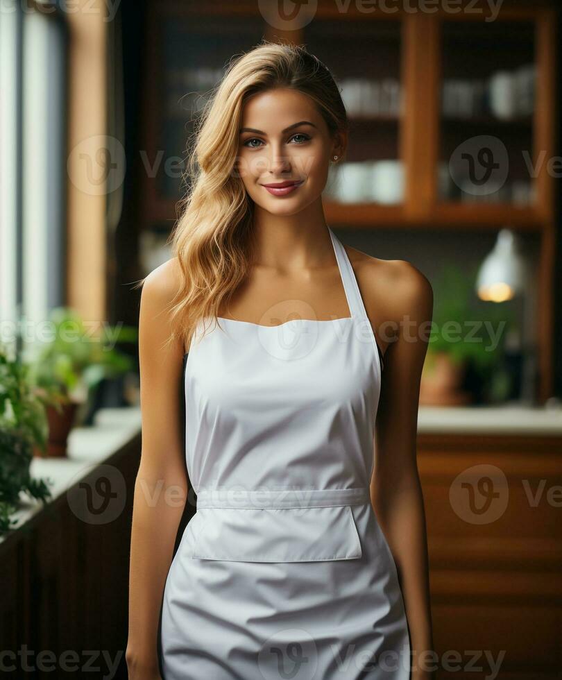 AI generated AI Generated Stylish Adjustable Cooking aprons for men and women photo