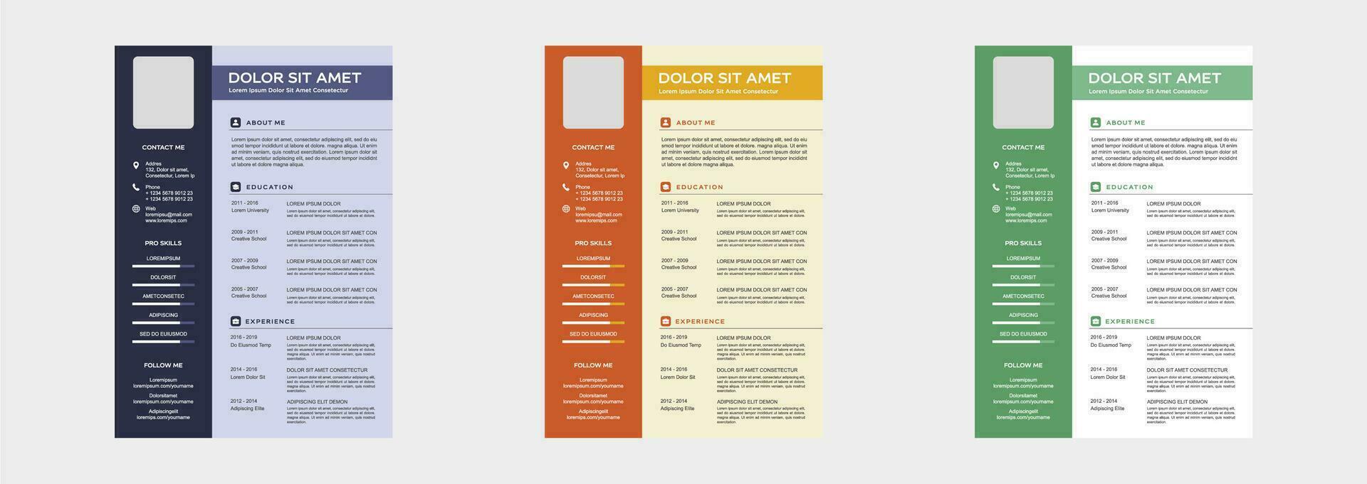 professional curriculum vitae template vector