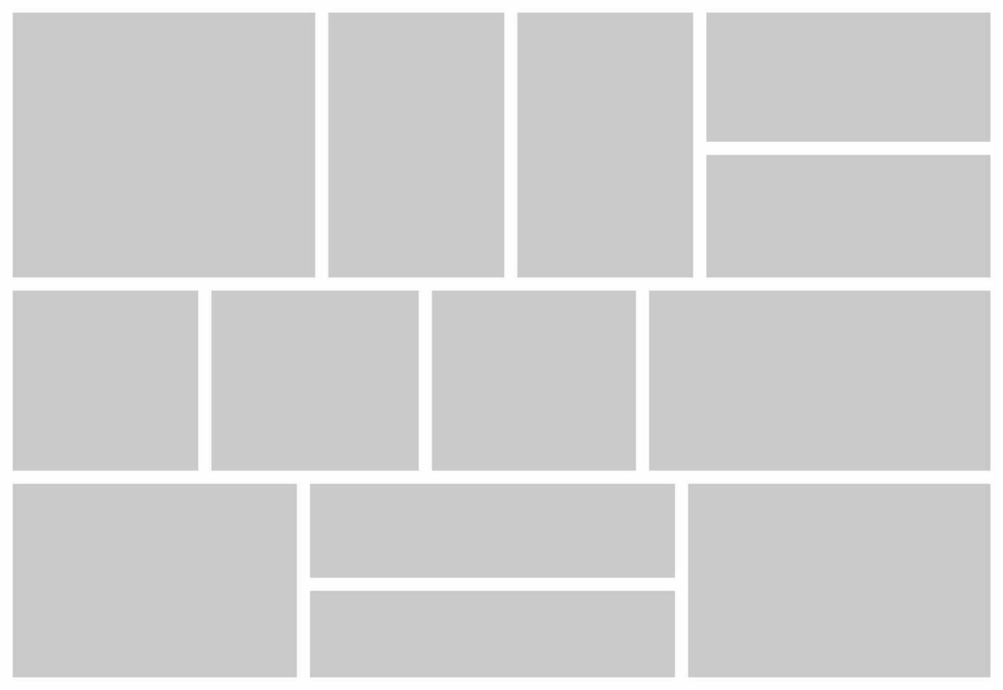 Pictures or photos frame collage vector