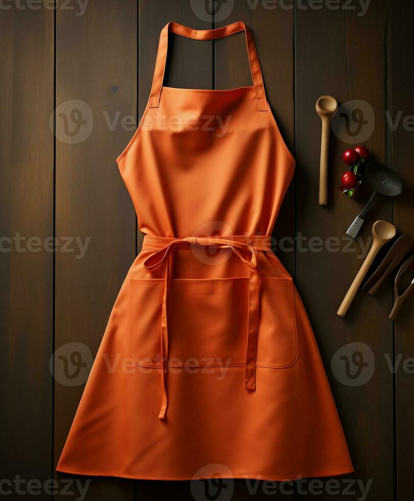 AI generated AI Generated Stylish Adjustable Cooking aprons for men and women photo