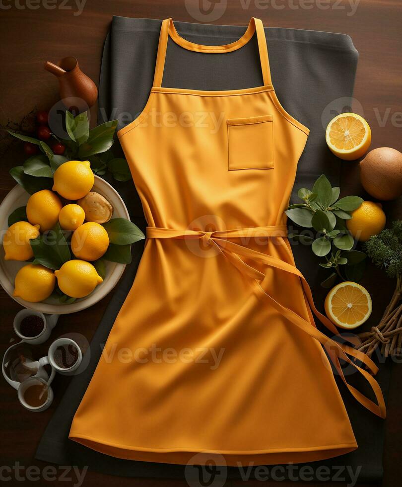 AI generated AI Generated Stylish Adjustable Cooking aprons for men and women photo