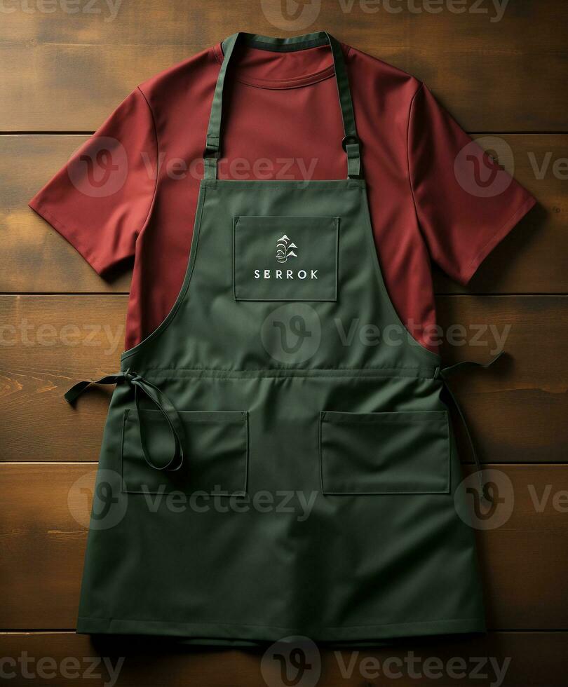 AI generated AI Generated Stylish Adjustable Cooking aprons for men and women photo