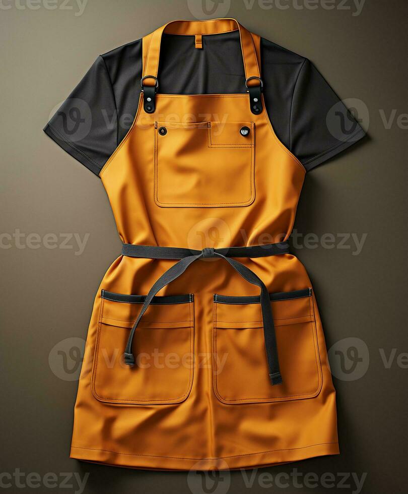 AI generated AI Generated Stylish Adjustable Cooking aprons for men and women photo