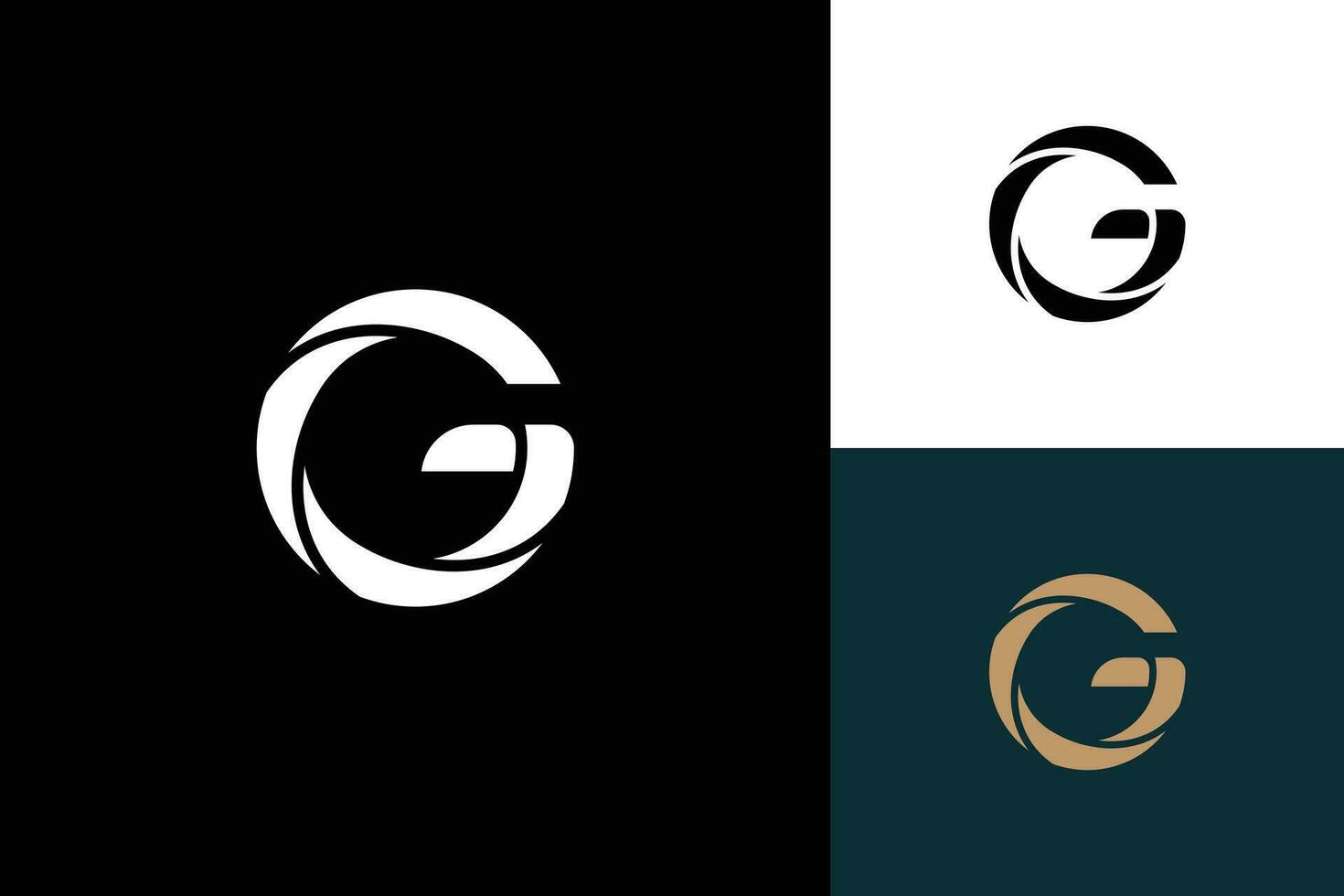 letter g monogram vector logo design