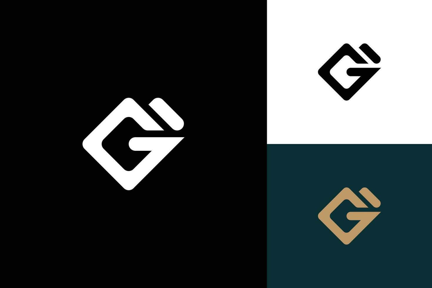 letter g monogram vector logo design