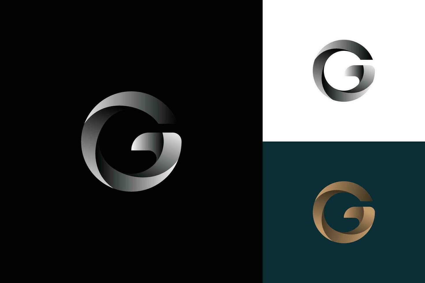 letter g monogram vector logo design