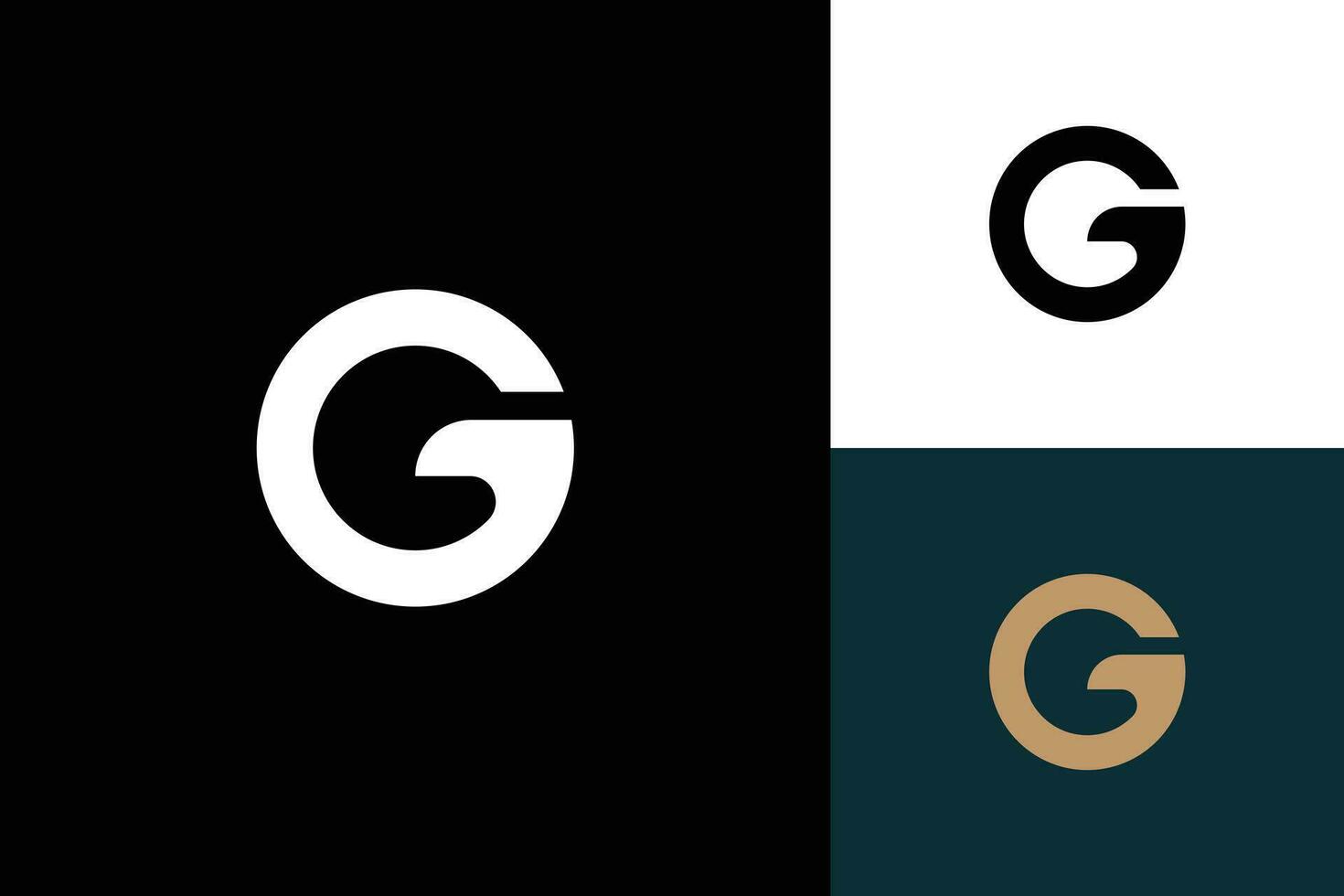 letter g monogram vector logo design