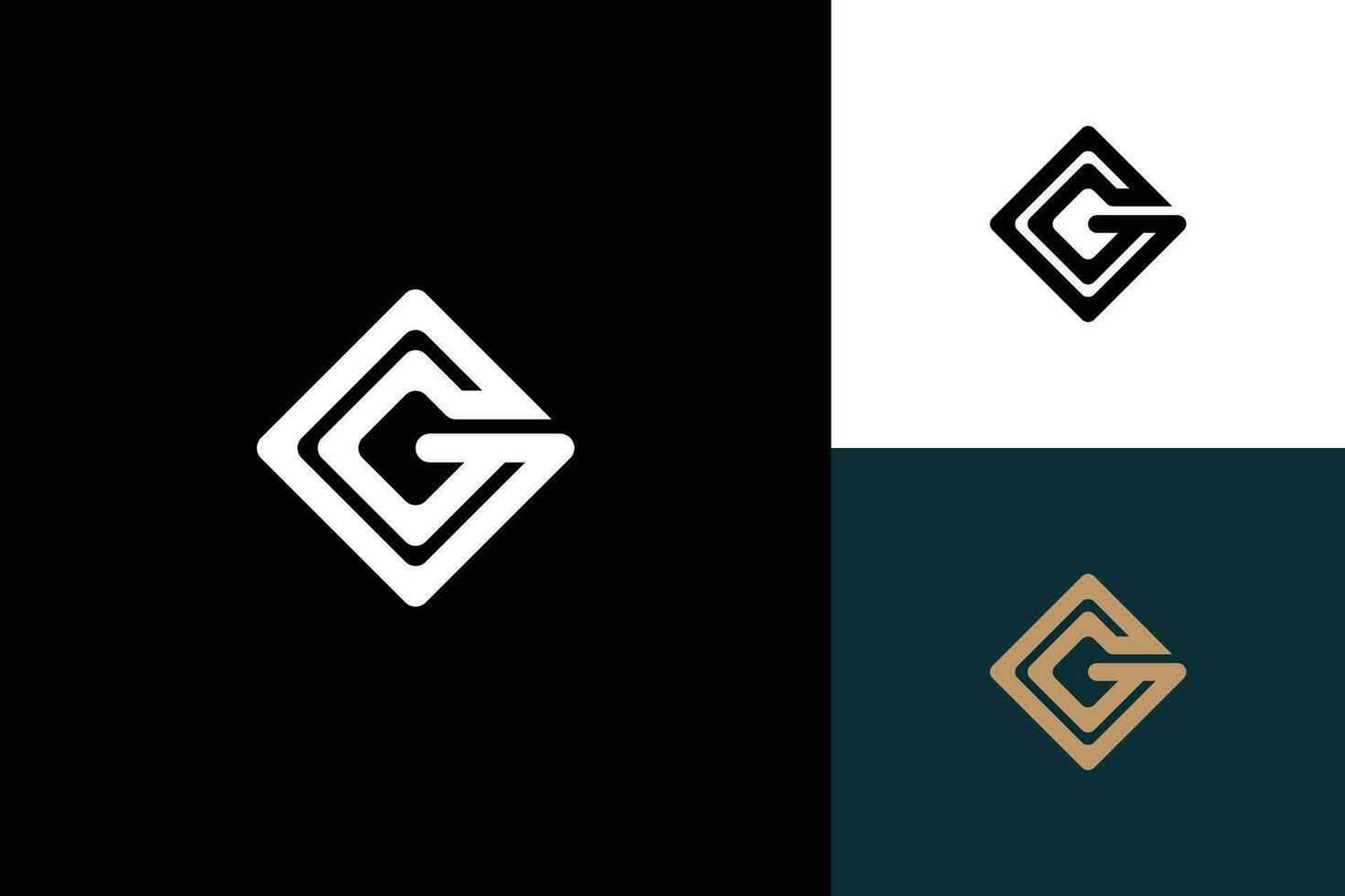 letter g monogram vector logo design