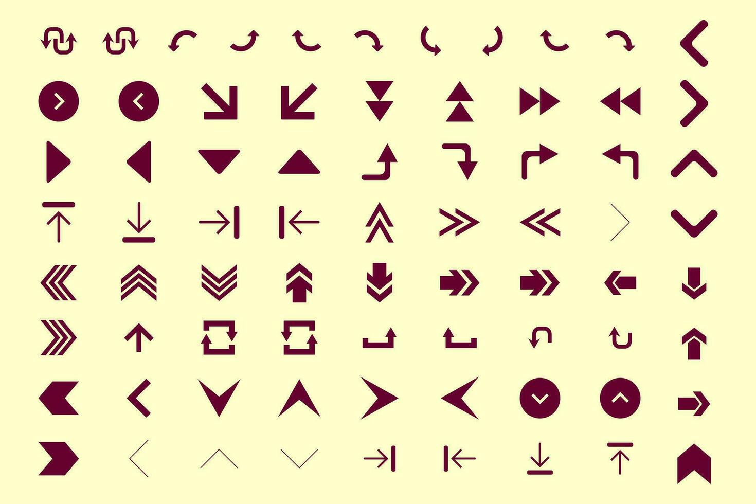 Arrow icon set vector