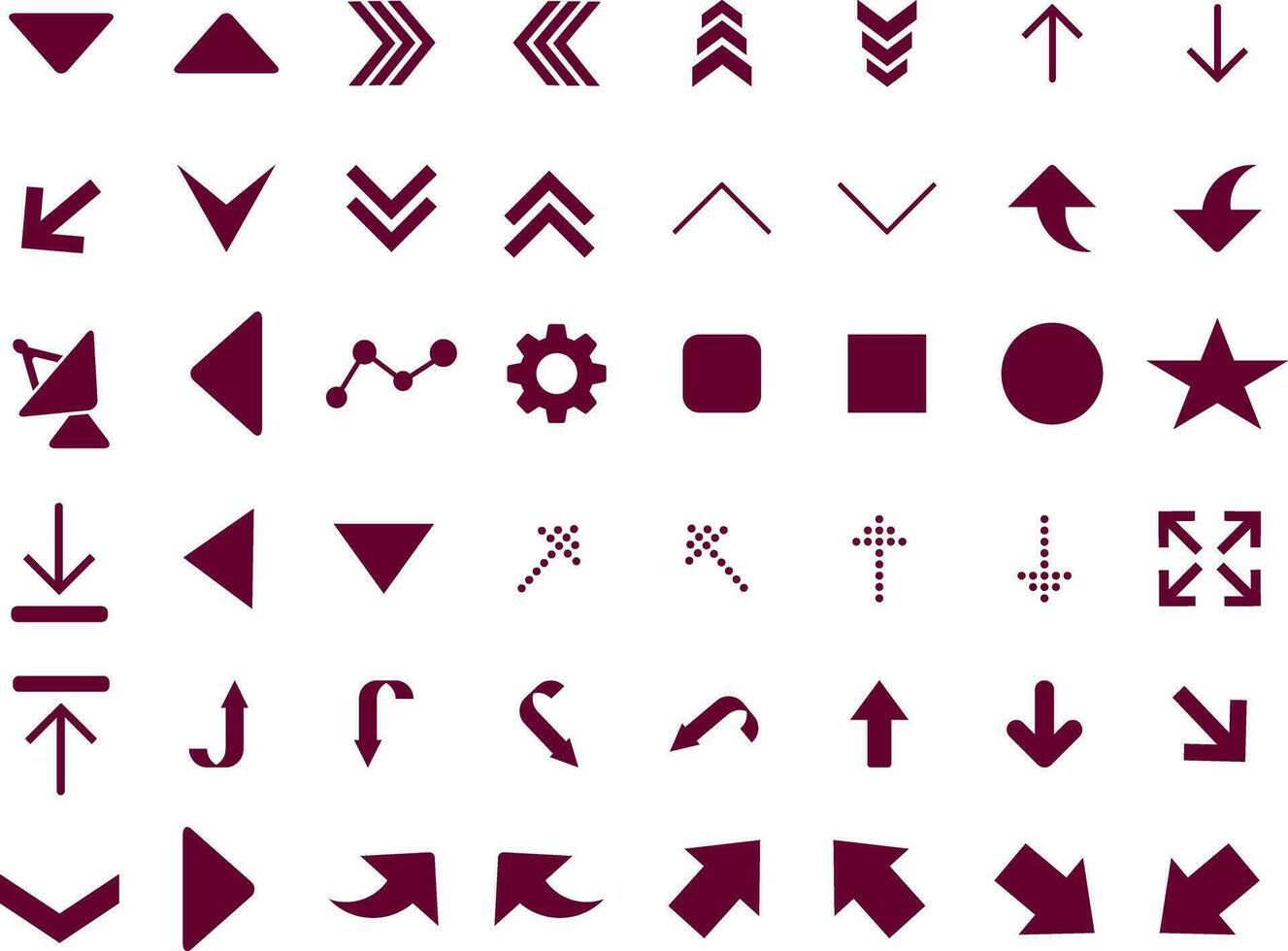 Arrow icon set vector