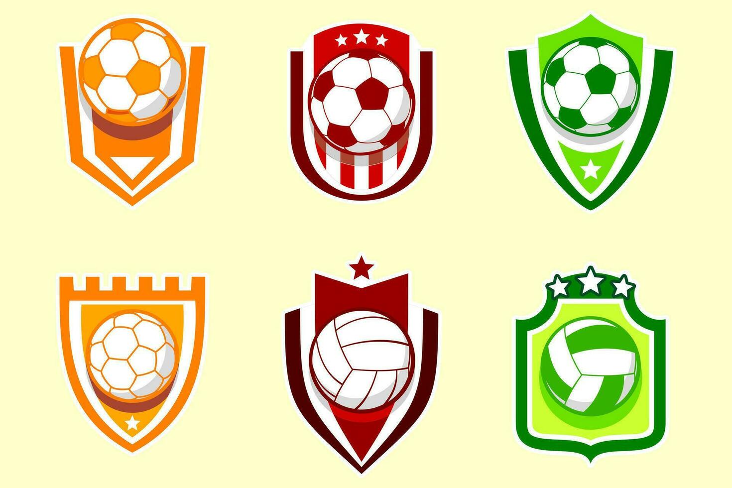 vector football logo set