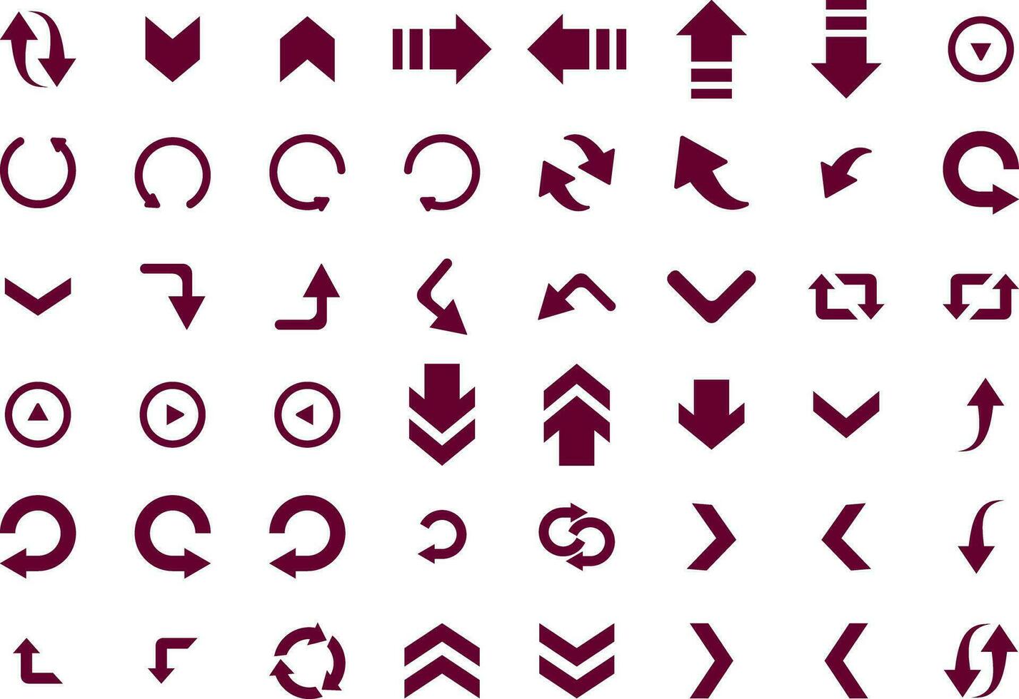 Arrow icon set vector