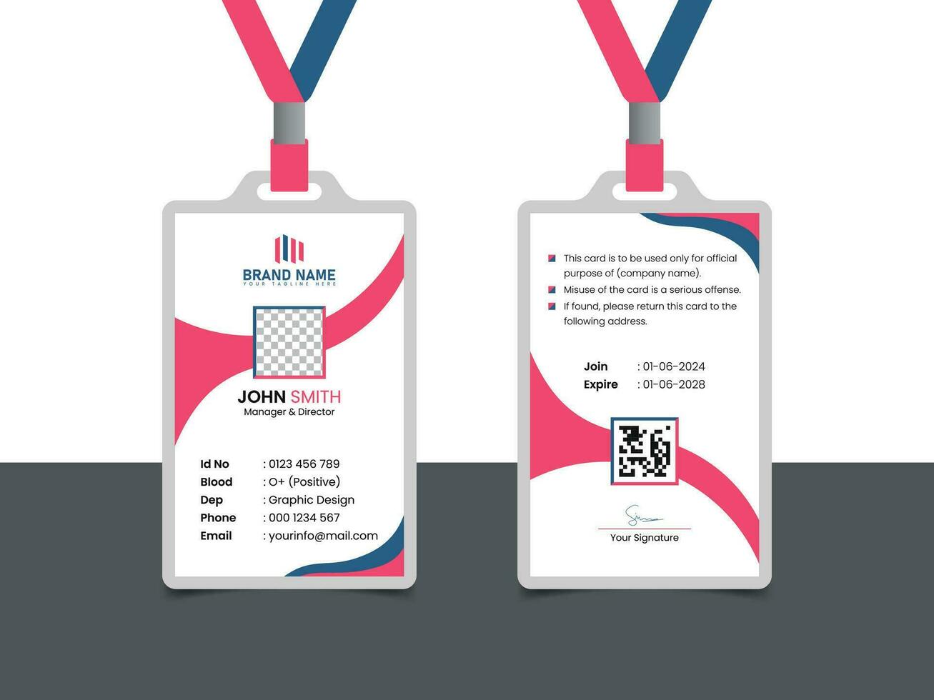 Corporate Business id card design vector