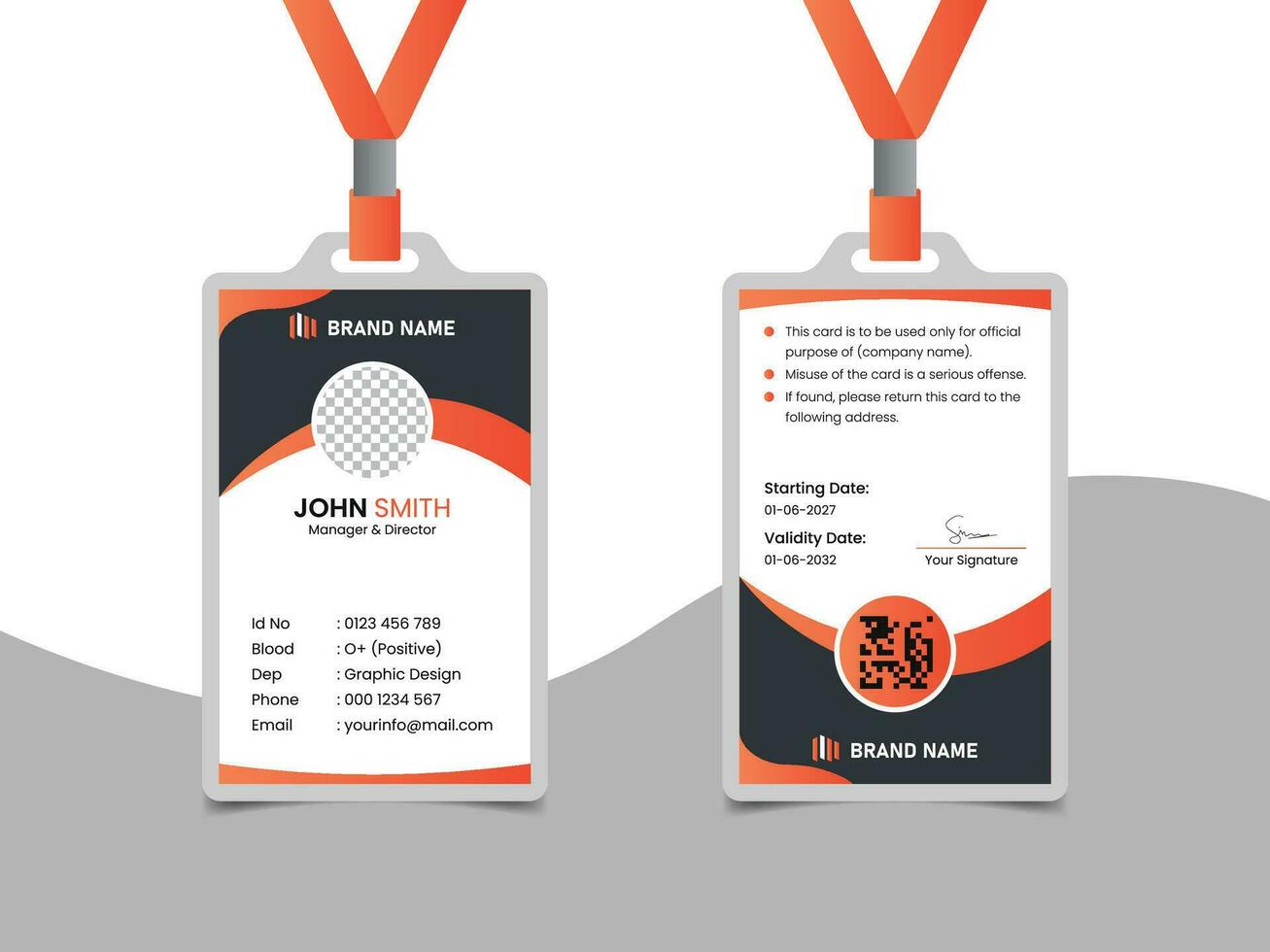 Corporate Business id card design vector