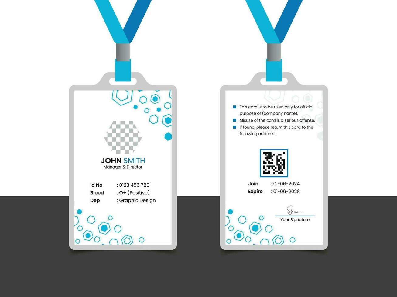 Corporate Business id card design vector