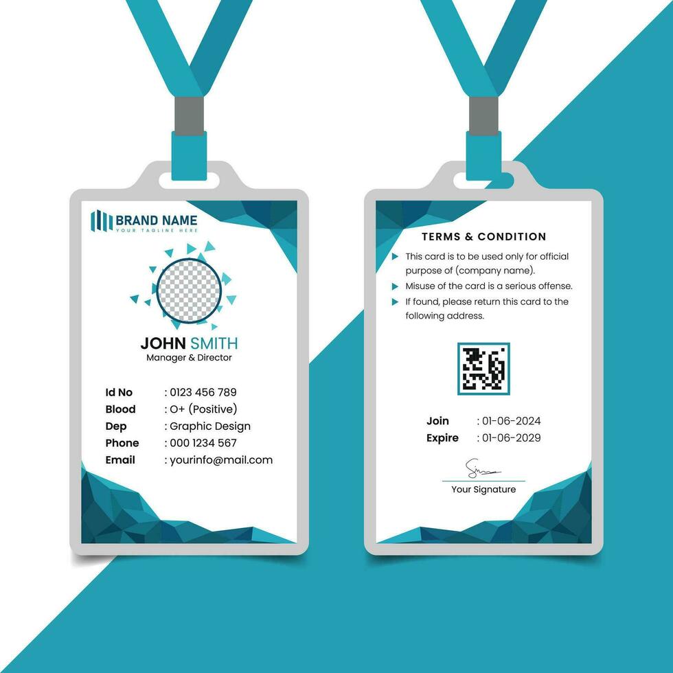 Corporate Business id card design vector