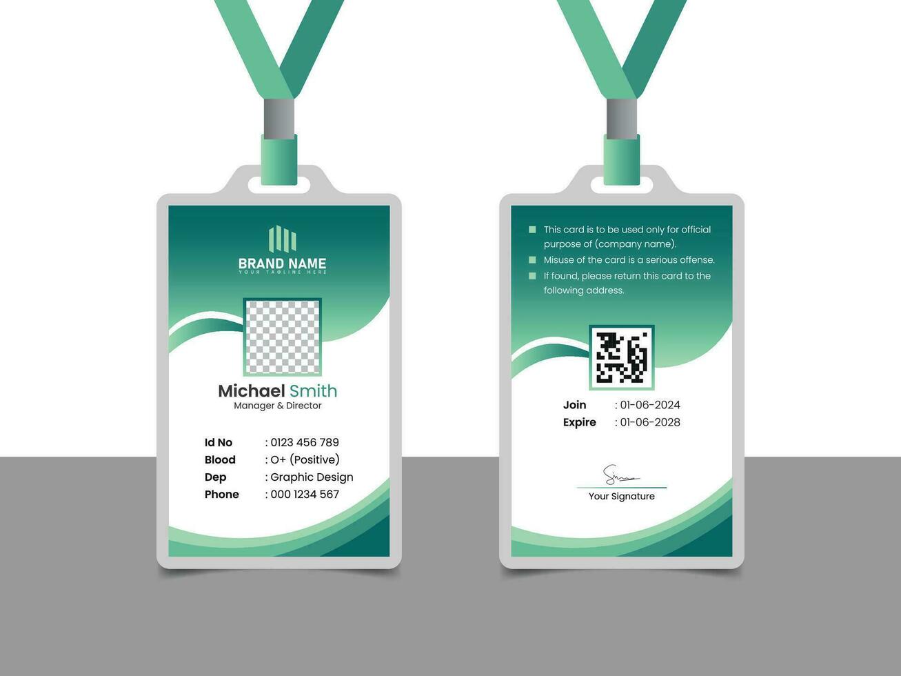 Corporate Business id card design vector