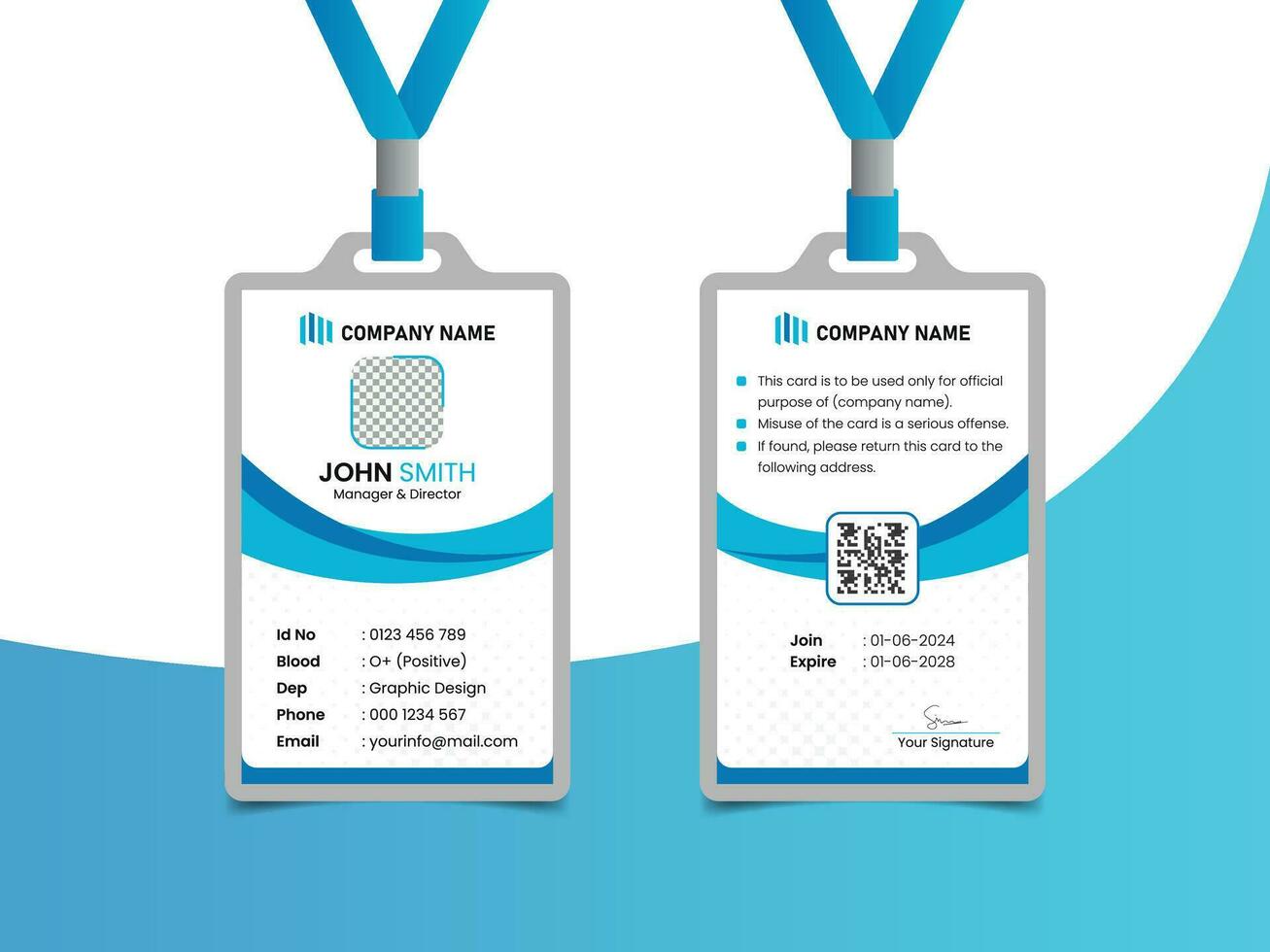 Corporate Business id card design vector