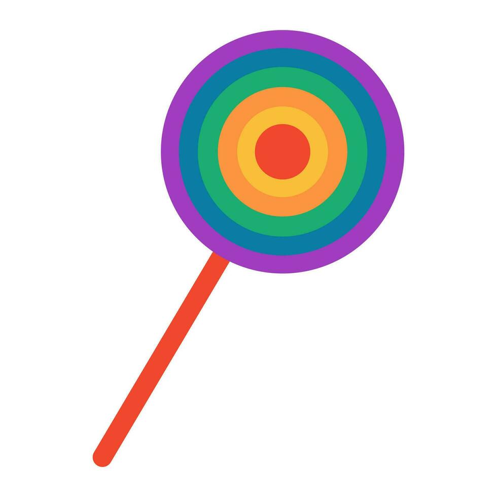 LGBT lollipop isolated on white background. Rainbow. Symbol of the LGBT pride community. vector