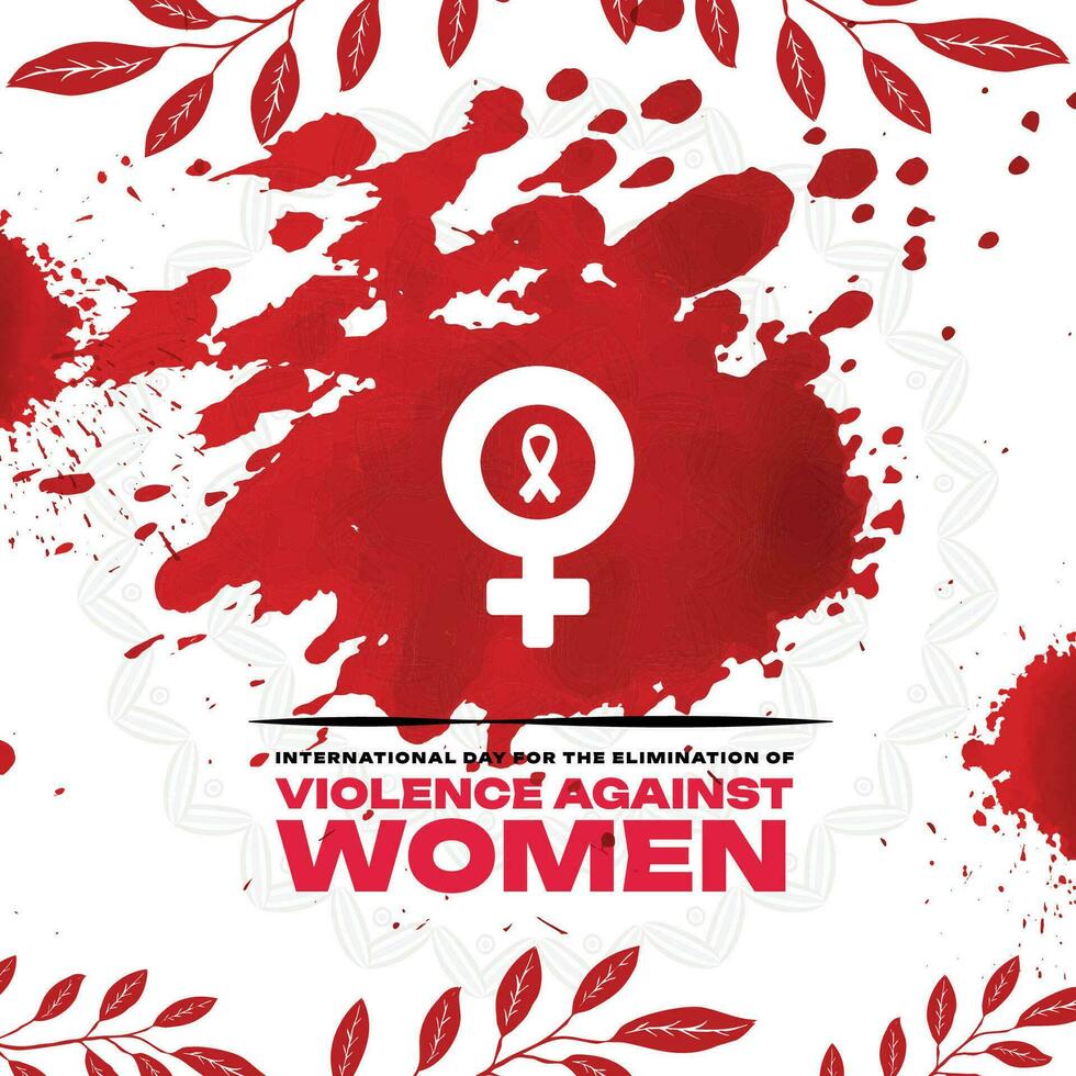 internacional día para el eliminación de violencia en contra mujer social medios de comunicación enviar bandera modelo vector
