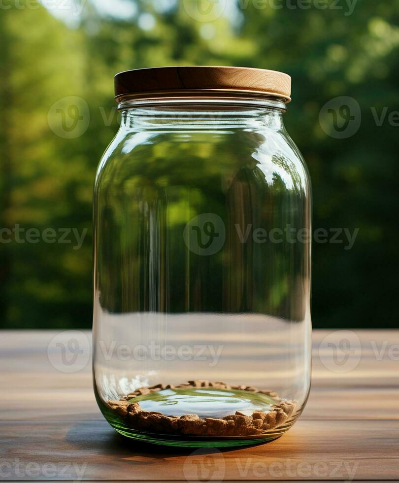 AI generated Innovative Packaging Mockup Designs for Glass Jars - AI Generated photo