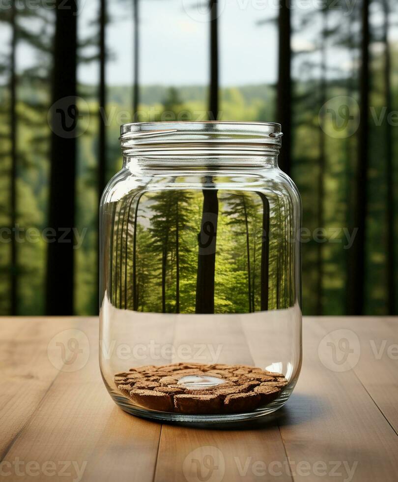 AI generated Innovative Packaging Mockup Designs for Glass Jars - AI Generated photo