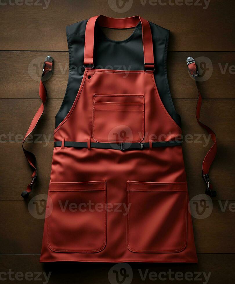 AI generated AI Generated Stylish Adjustable Cooking aprons for men and women photo