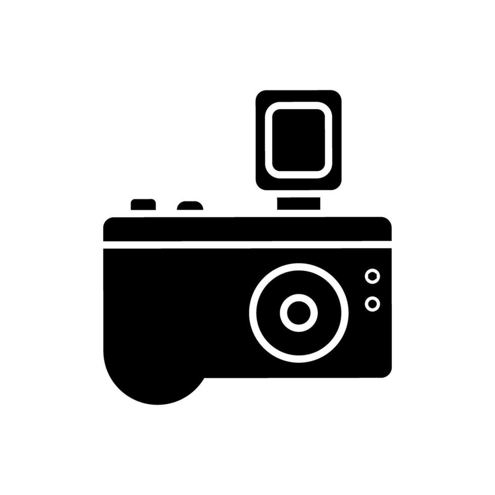 Camera icon vector. Photo illustration sign. Photo studio symbol or logo. vector