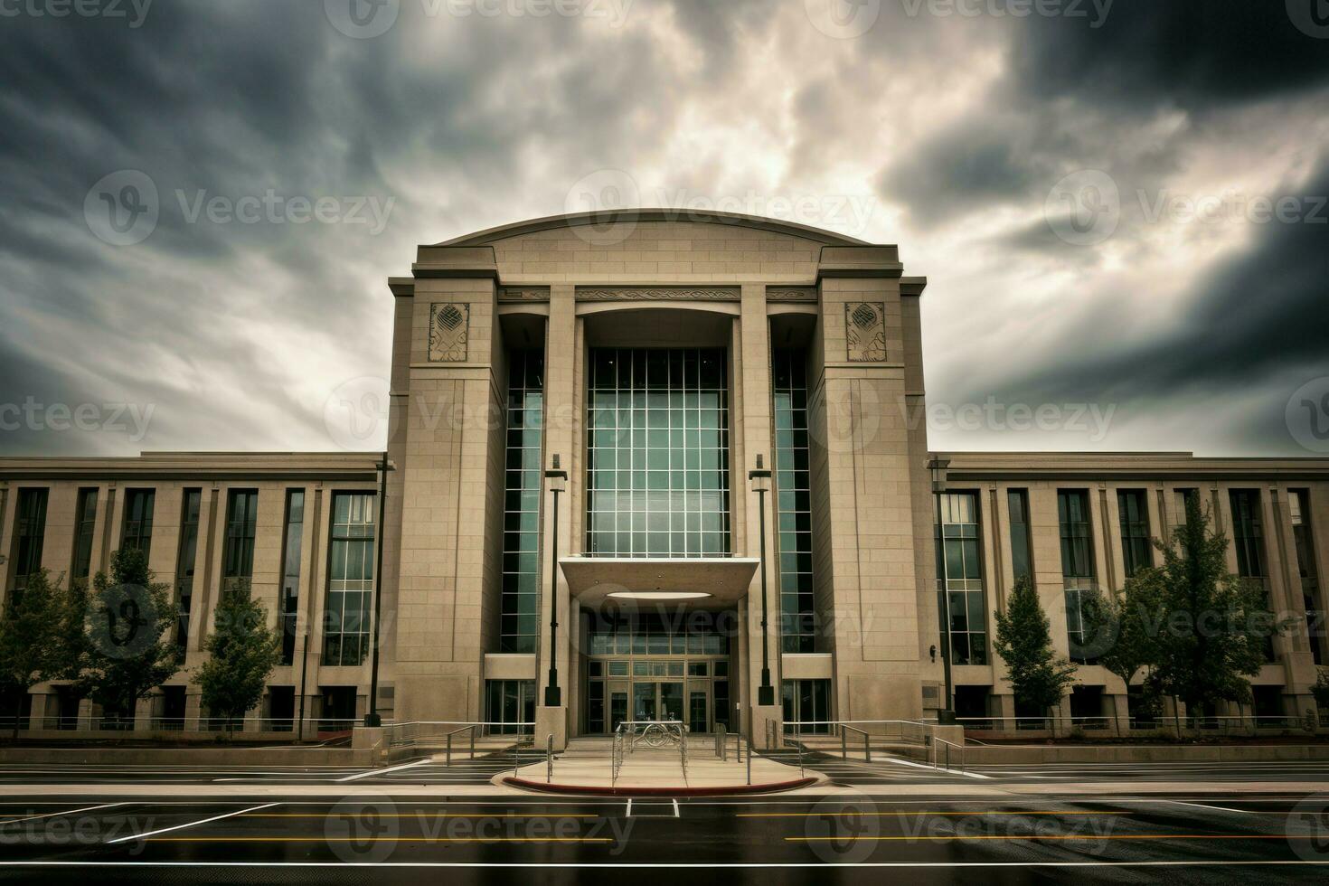Structured Justice court building. Generate Ai photo