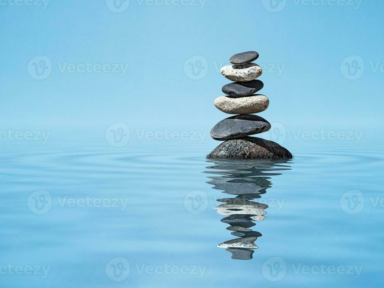 Zen balanced stones stack photo