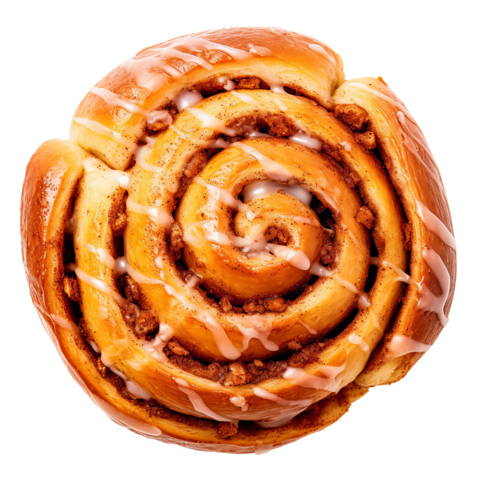 AI generated Sweet cinnamon bun roll clip art 34968415 PNG