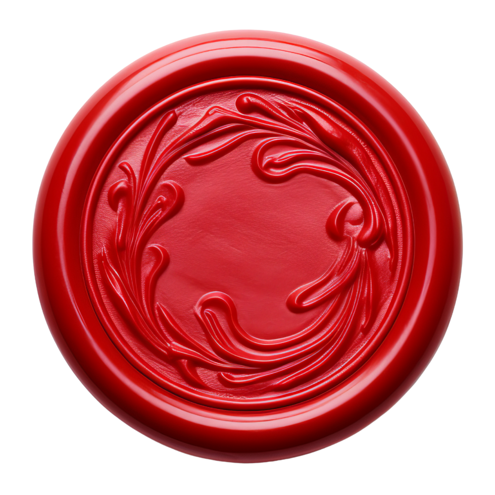 AI generated Red wax seal clip art 34968493 PNG