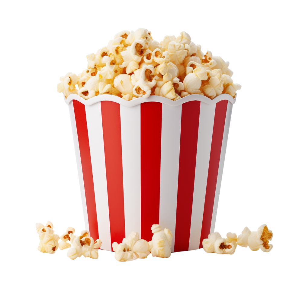 AI generated Popcorn tub clip art png