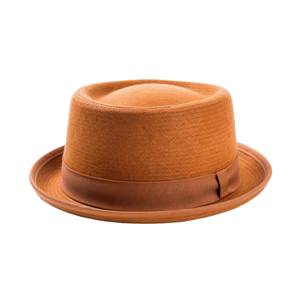 AI generated Pork pie fedora hat clip art png