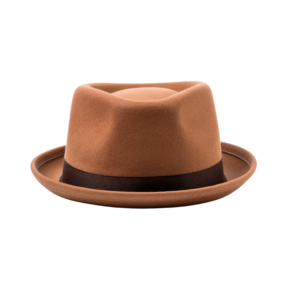 AI generated Pork pie fedora hat clip art png