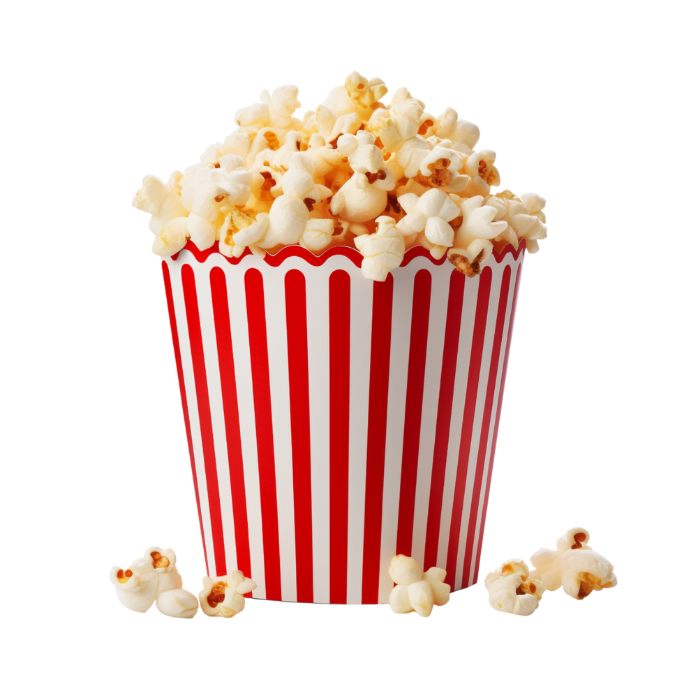 AI generated Popcorn tub clip art png