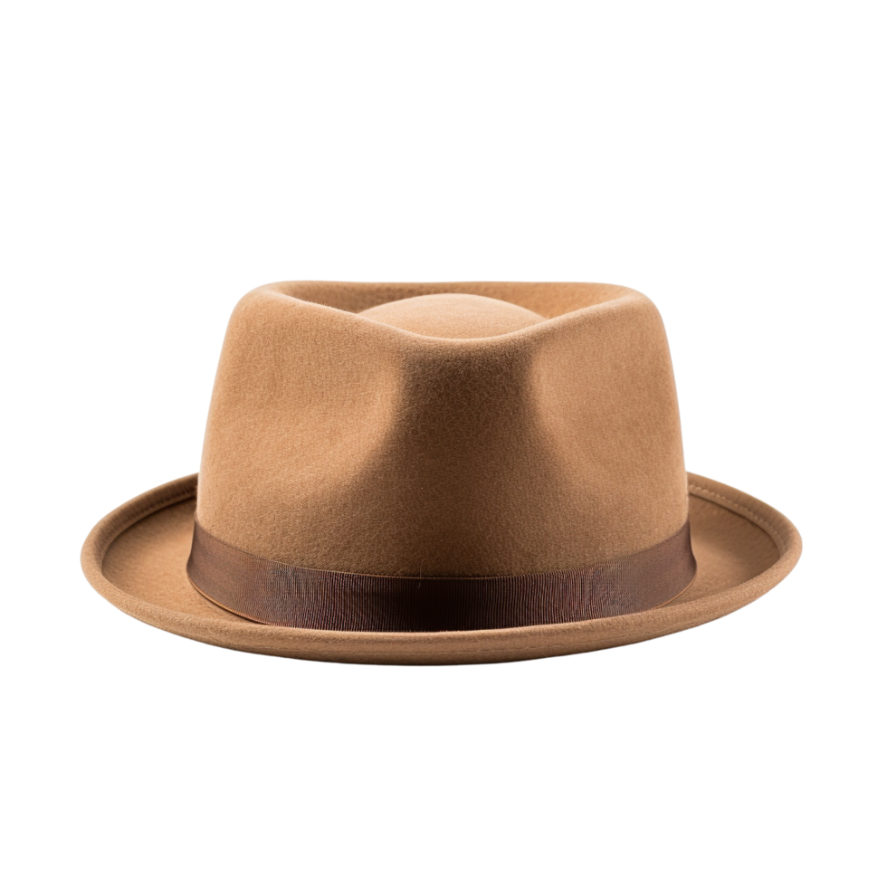 AI generated Pork pie fedora hat clip art png