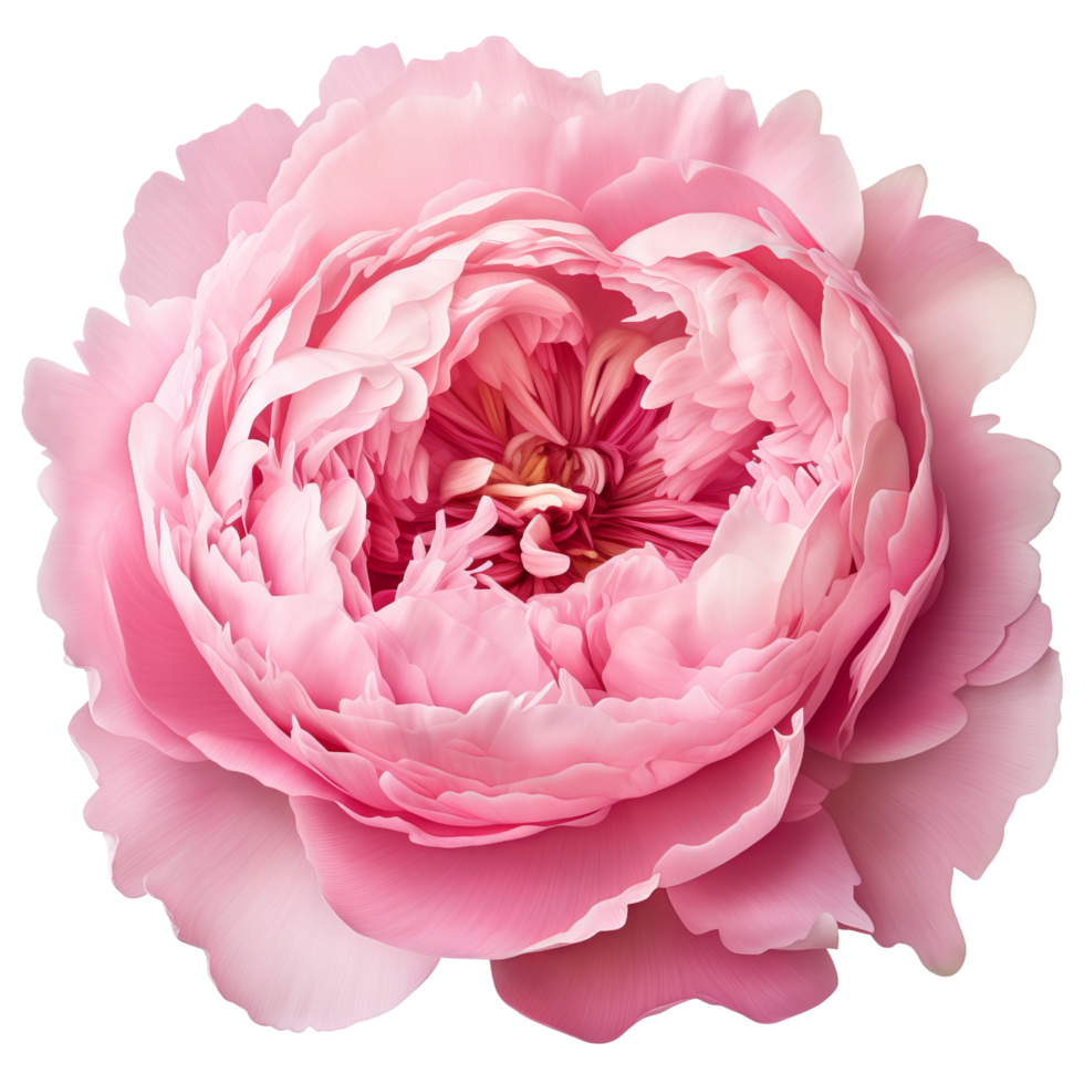 AI generated Pink peony clip art png
