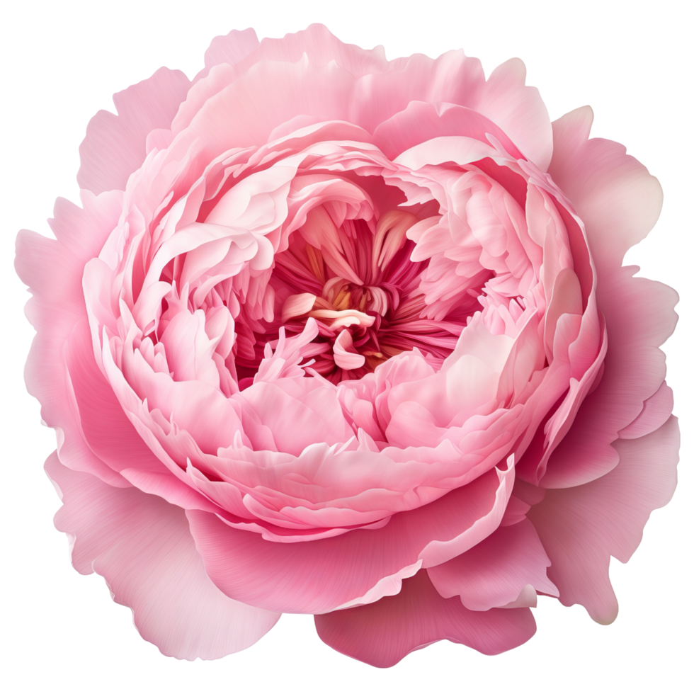 ai gegenereerd roze pioen klem kunst png