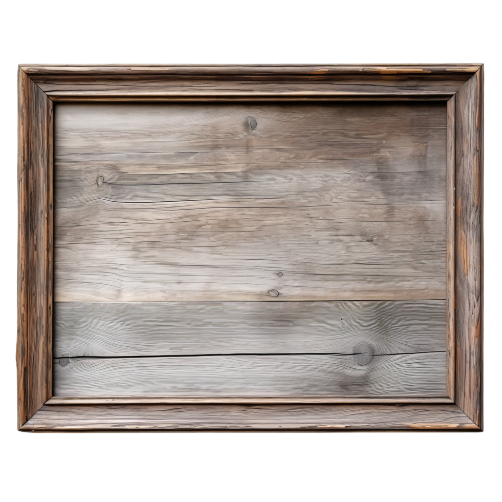 AI generated Wooden picture frame clip art png