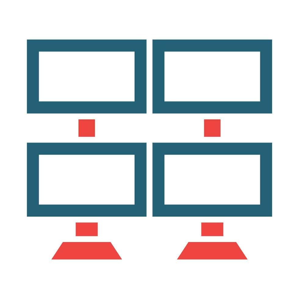 Monitors Vector Glyph Two Color Icons For Personal And Commercial Use.