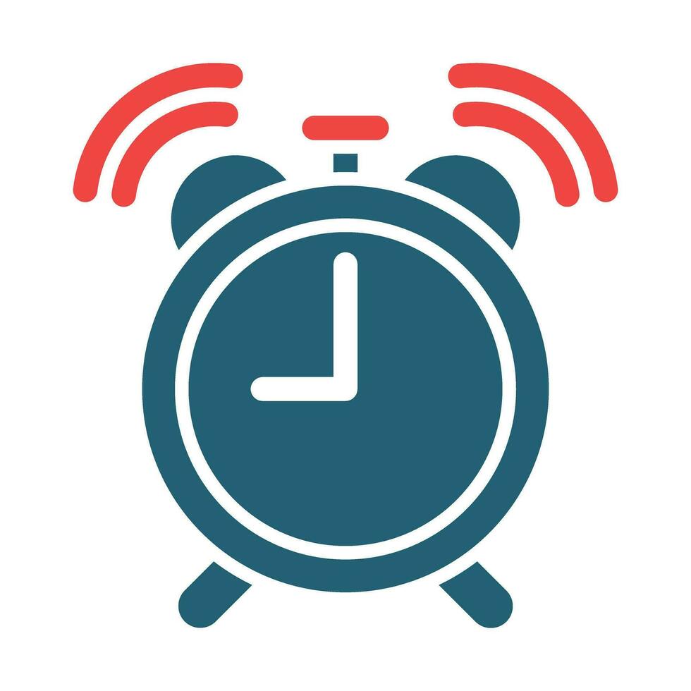 Alarm Vector Glyph Two Color Icons For Personal And Commercial Use.