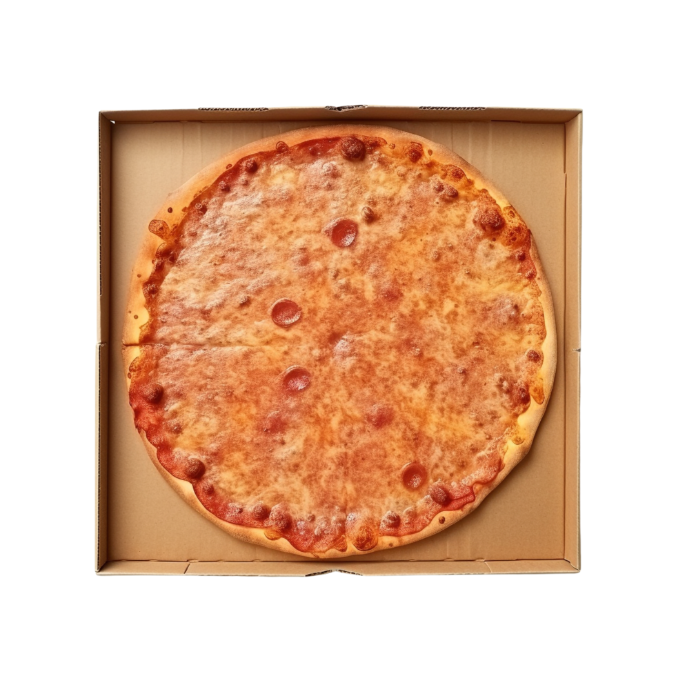 AI generated Cardboard box with pizza clip art png