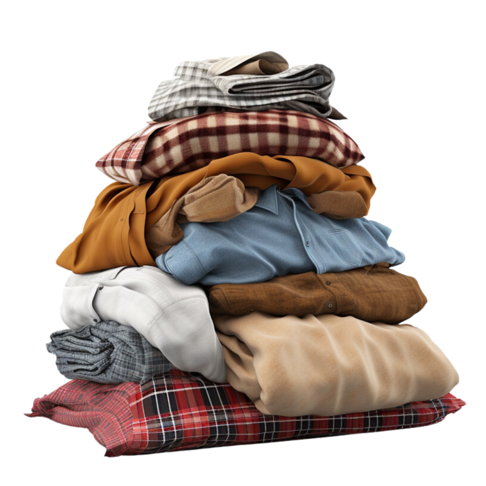 AI generated Stack of clothes clip art png