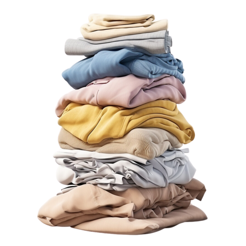 AI generated Stack of clothes clip art png