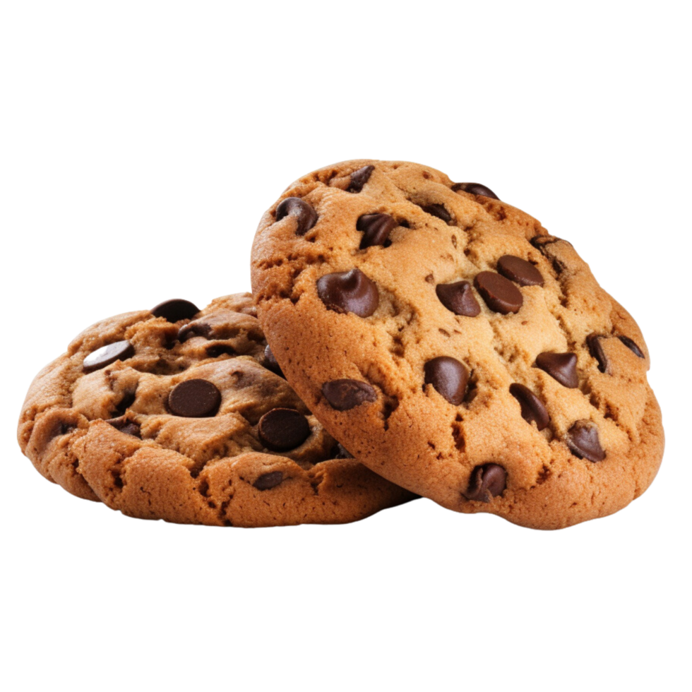 AI generated Cookies with chocolate chips clip art png