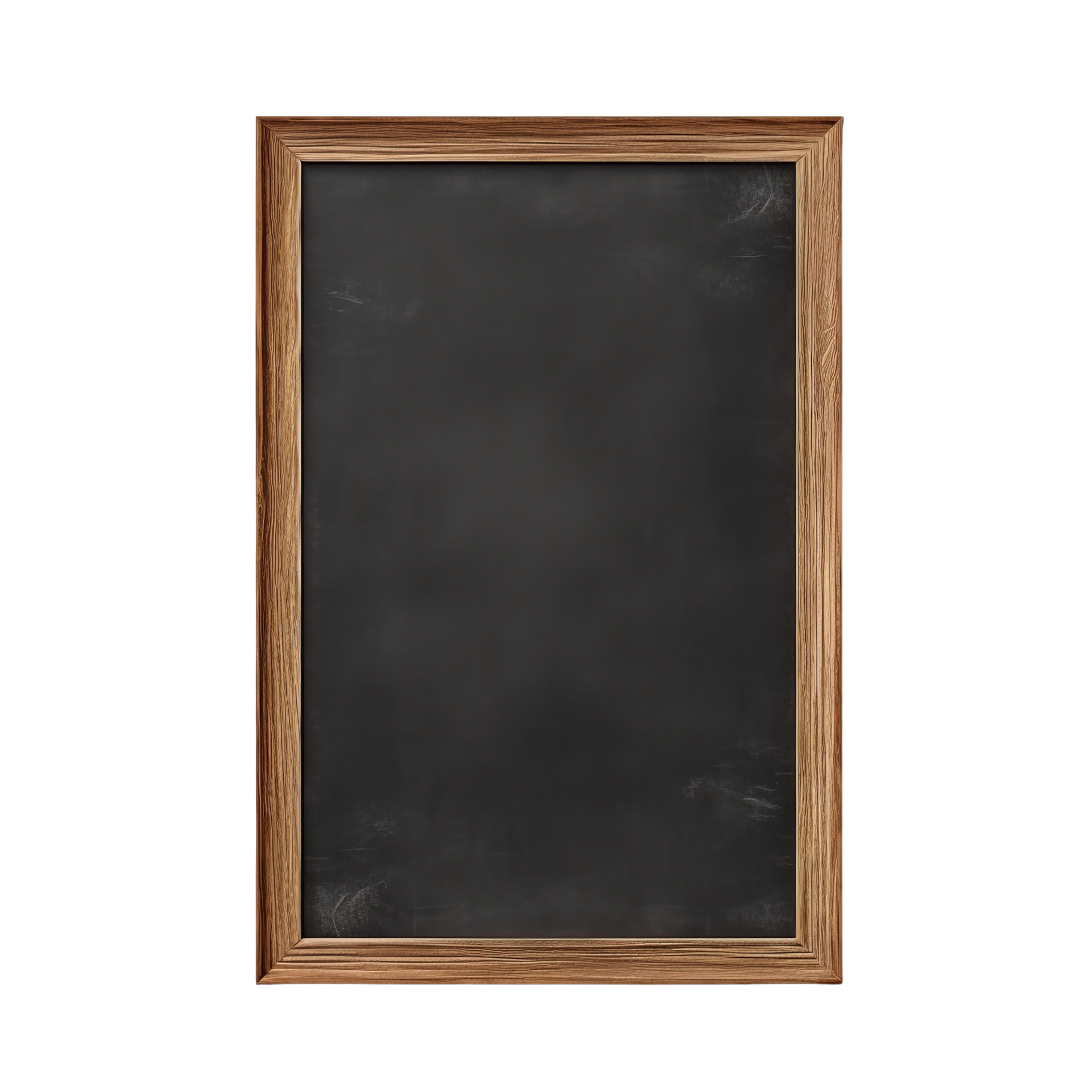 AI generated Blank chalkboard in wooden frame clip art 34969492 PNG