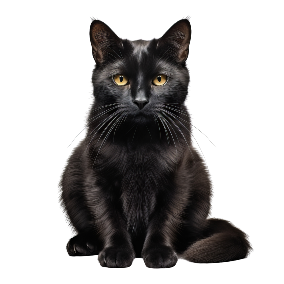 AI generated Black cat clip art 34969498 PNG